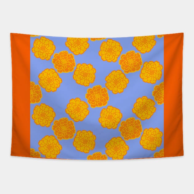Marigold Pattern in Tourmaline Color Tapestry by aybe7elf