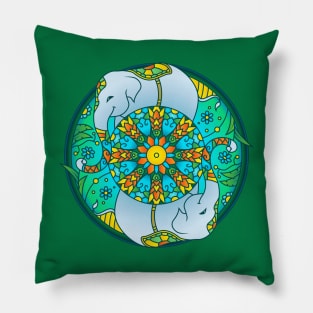 Elephant Mandala Pillow