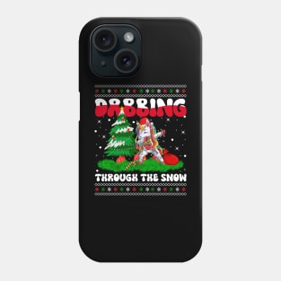 Dabbing Through The Snow Unicorn Christmas Lights Rainbow Phone Case