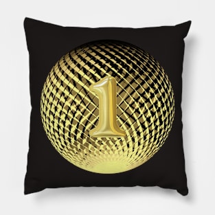 Number one in gold, gold medal Pillow