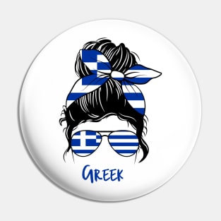 Greece girl, Greece Flag, Greece gift heritage, Greek girlfriend Pin