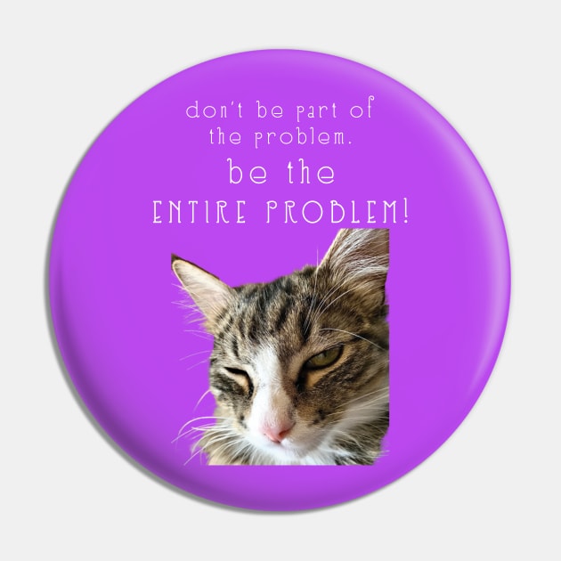 dont be part of the problem BE THE ENTIRE PROBLEM  Maine Coon Cat Pin by TanoshiiNeko