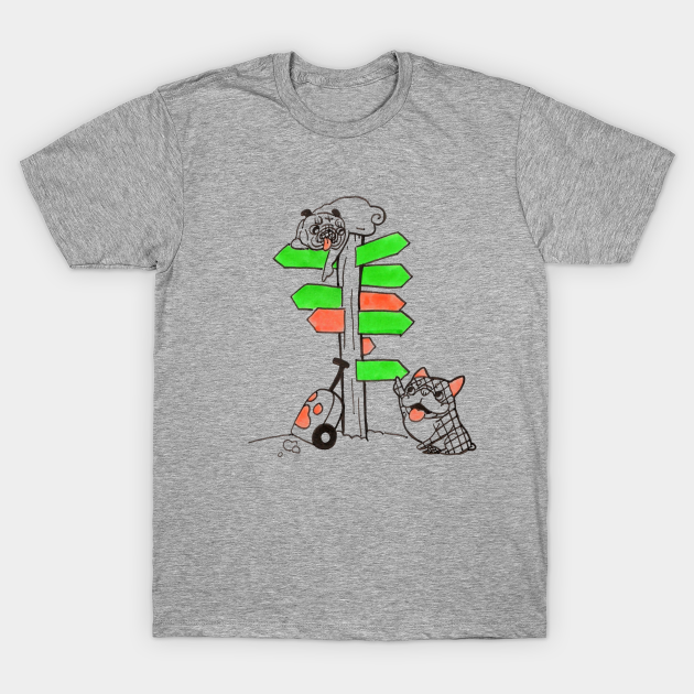 Wanderlust - Pugs - T-Shirt