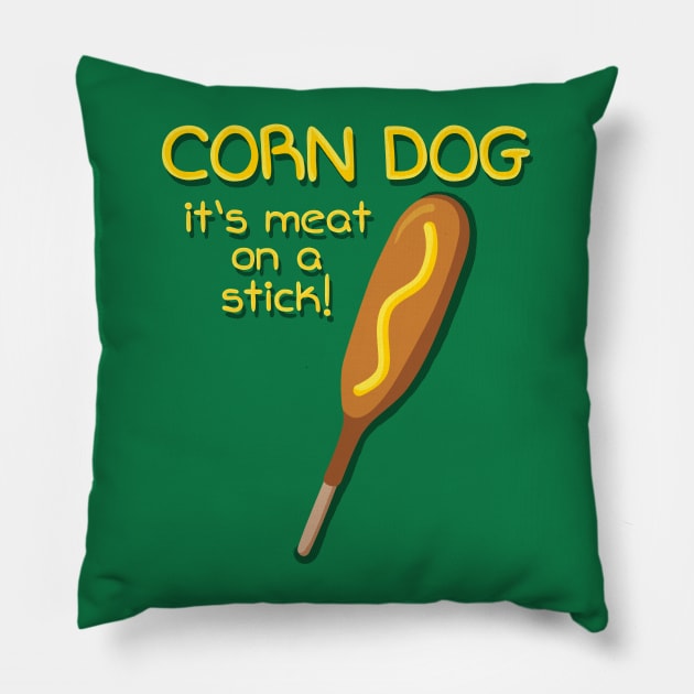 Meat on a Stick Pillow by fishbiscuit