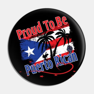 Proud To Be Puerto Rican National Hispanic Heritage Month Gifts Pin