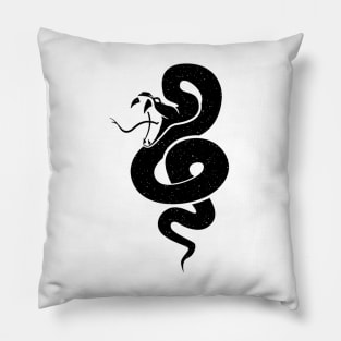 snake-bad omens Pillow