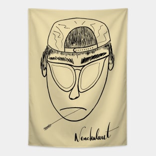 Nonchalant face Tapestry