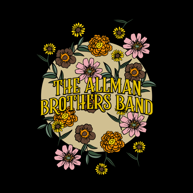 The Allman Brothers Band Name Personalized Flower Retro Floral 80s 90s Name Style by Ancientdistant