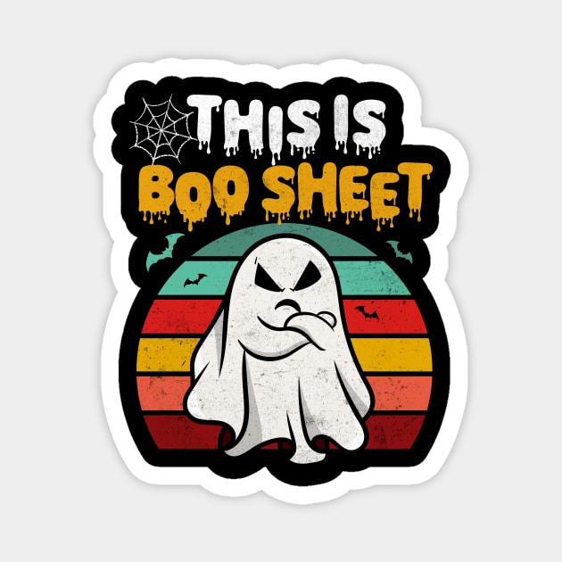 This is Boo-sheet Funny Ghost Halloween Costume Men Women T-Shirt Magnet by SB23