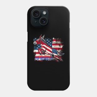 4th of july flying donkey Phone Case