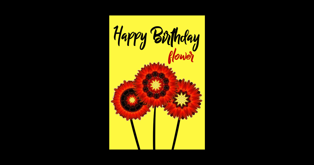 Sunflower happy birthday flower Sunflower Sticker TeePublic