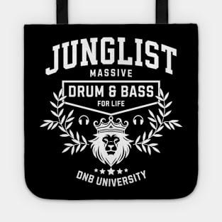 JUNGLIST  - DNB University Crest (White) Tote