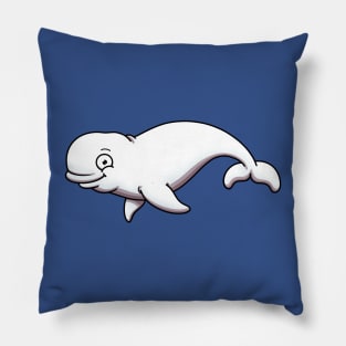 Cute White Whale Pillow