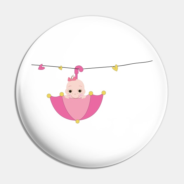 Newborn baby girl with umbrella Pin by GULSENGUNEL