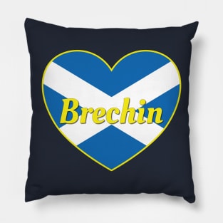 Brechin Scotland UK Scotland Flag Heart Pillow
