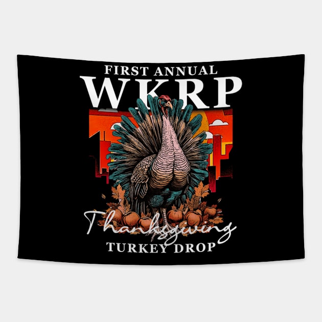 Thanksgiving Turkey Drop Tapestry by linenativ