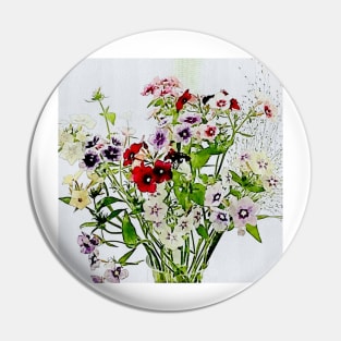 pretty flowers in the vase(watercolor painting) Pin