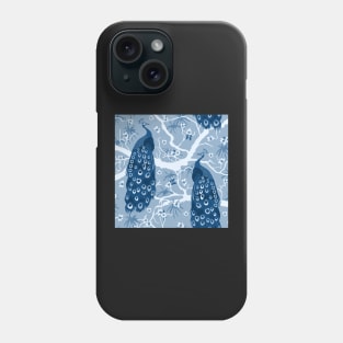 Peacocks in classic blue - Pantone color of the year 2020 Phone Case