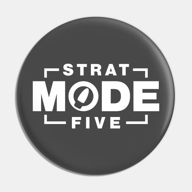 Strat Mode Five F1 White Design Pin by DavidSpeedDesign