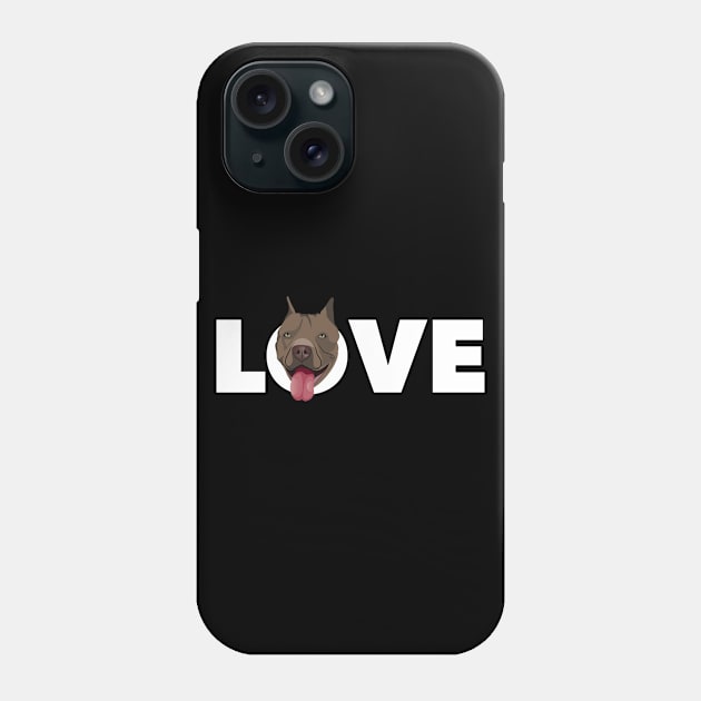 LOVE pitbull Phone Case by keeplooping