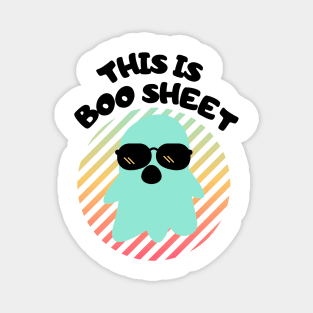 Halloween Ghost - 'Boo Sheet' Funny Design Magnet