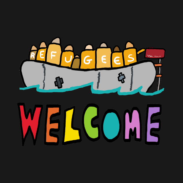 Refugees Welcome by Mark Ewbie