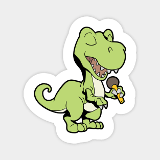 Singing dinosaur with microphone - TREX Magnet