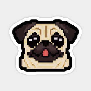 Pixel Pug Dog Lover Puppy Magnet