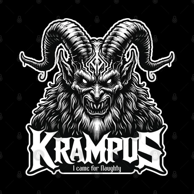 Krampus Night Terror Tee: I Came for Naughty by Skull Riffs & Zombie Threads