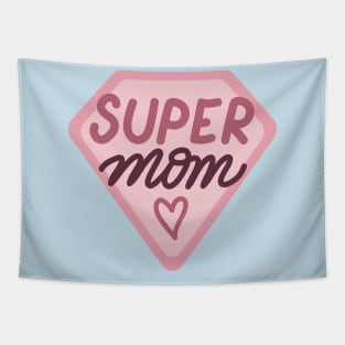 Mother's Day Tee - "Super Mom" Design, Comfortable Casual Wear, Celebrate Mom's Day in Style, Thoughtful Gift for Moms Tapestry