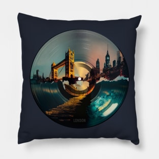 Vinyl Record - London Bridge Pillow