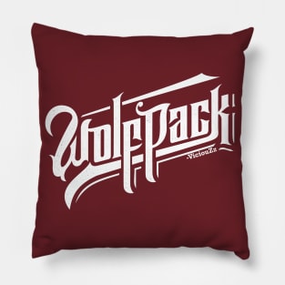 Wolf Pack White Pillow