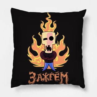 crazy skeleton 1 Pillow