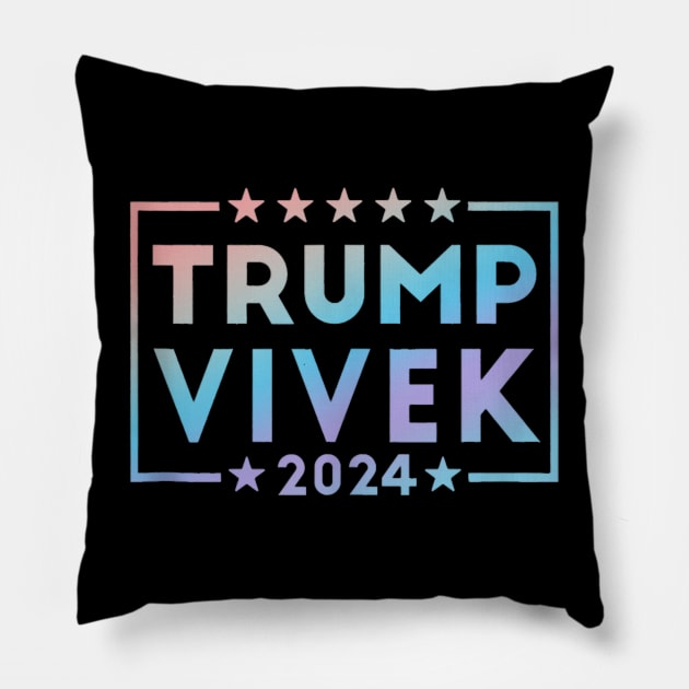 Donald Trump - Vivek Ramaswamy - 2024 Pillow by RazonLife