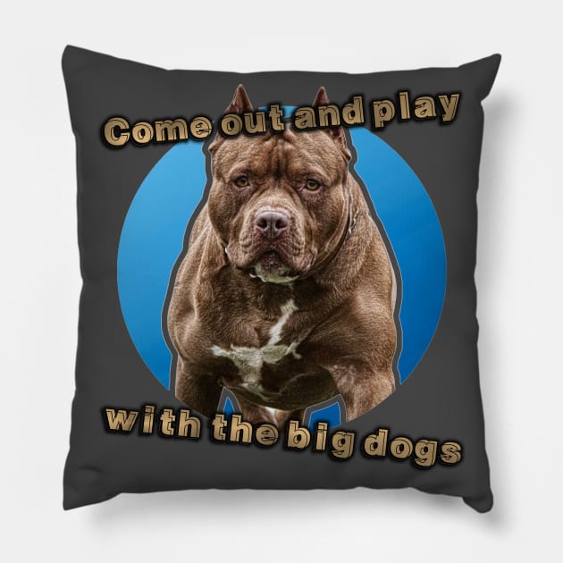 Big Dogs Pillow by djmrice