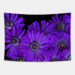 Purple succulent flowers watercolor effect Tapestry
