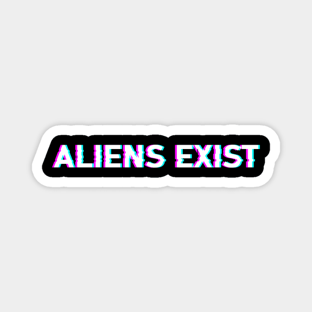 Aliens Exist Aesthetic Alien UFO Extraterrestrial Magnet by wbdesignz