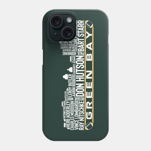 Green Bay Football Team All Time Legends, Green Bay Skyline Phone Case