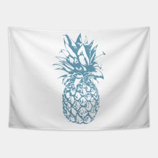 Hand-drawn Blue Pineapple Print Tapestry