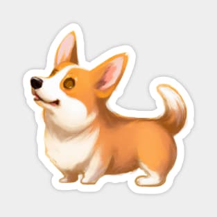 Cute Pembroke Welsh Corgi Drawing Magnet