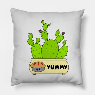 Cute Cactus Design #146: Prickly Pear Cacti In Yummy Pie Planter Pillow