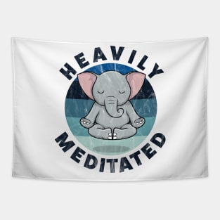 Heavily Meditated Yoga Elephant Tapestry