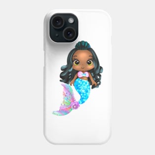 Black Mermaid, Black Girl Mermaid, African American Mermaid Phone Case