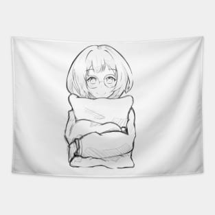 sketch anime girl Tapestry