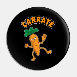 Cute & Funny Carrate Karate Training Carrot Pun Pin