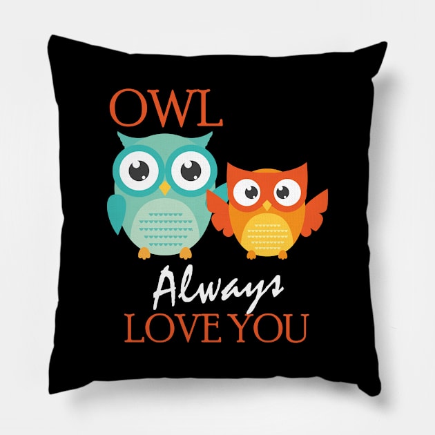 Cute Owl Always Love You Romantic Adorable Owl Pun Pillow by theperfectpresents