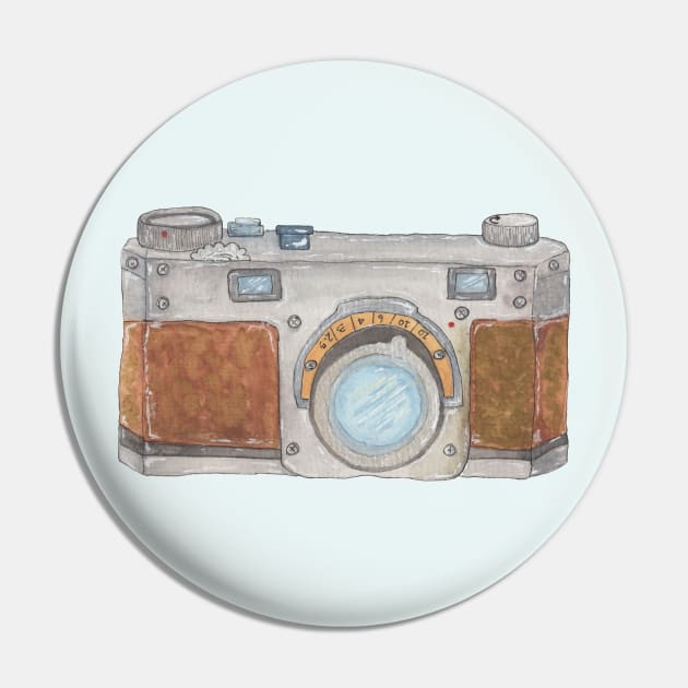 Retro Camera Pin by Wild Tangents