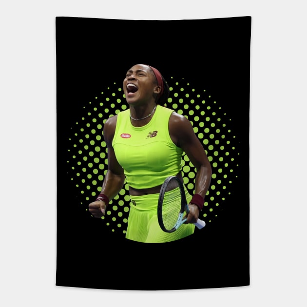 Coco Gauff American Tennis player Tapestry by Danemilin