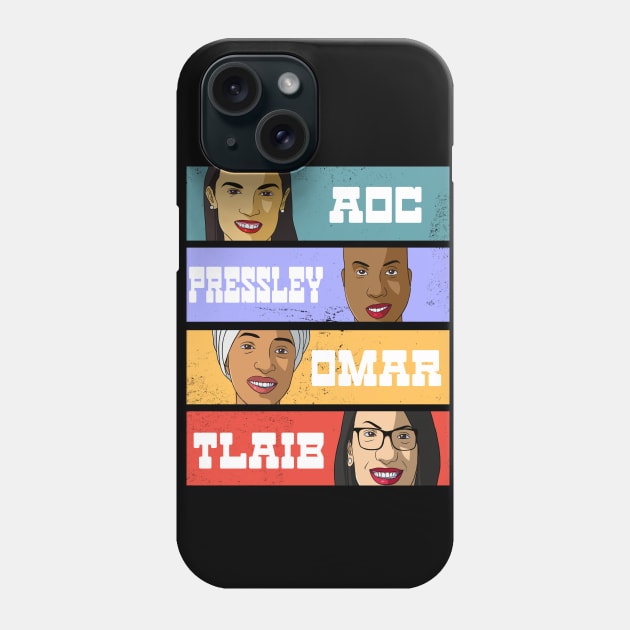 AOC Pressley Omar Tlaib The Squad Democrats Phone Case by Noseking