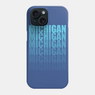 Michigan Gradient in Teal Phone Case